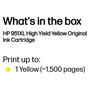 HP Cartucho de tinta original 951XL Amarillo (CN048AE) de alto rendimiento