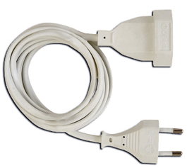 Simon Prolongador con 1 toma, 2 m, Blanco
