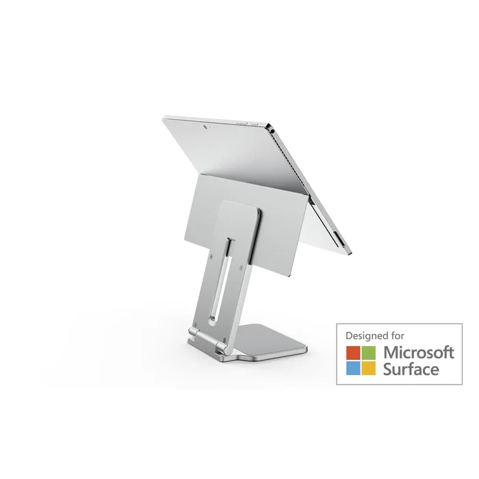 Kensington K58277WW Soporte Elevador Ergonómico para Microsoft Surface Pro y Go - Plegable, con Gestión de Cables - Diseñado para Surface Pro 7/8/9/10 y Go 2/3/4 - Color Platino