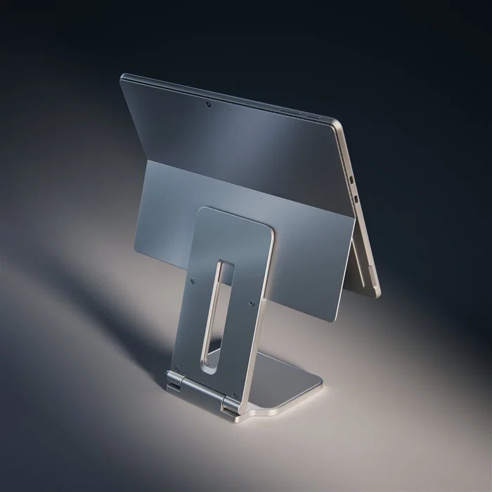 Kensington K58277WW Soporte Elevador Ergonómico para Microsoft Surface Pro y Go - Plegable, con Gestión de Cables - Diseñado para Surface Pro 7/8/9/10 y Go 2/3/4 - Color Platino