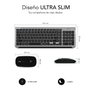Subblim Combo Dual Prestige Extendido Gris/Negro con Teclado y Ratón Inalámbrico Bluetooth/2.4G
