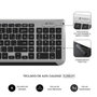 Subblim Combo Dual Prestige Extendido Gris/Negro con Teclado y Ratón Inalámbrico Bluetooth/2.4G