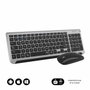 Subblim Combo Dual Prestige Extendido Gris/Negro con Teclado y Ratón Inalámbrico Bluetooth/2.4G