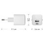 dbramante 1928 Cargador de Pared EU/US CH18EUWH7082, 2 Puertos USB-C y USB 2.0, 30W Max, Blanco, 5 Años Garantía