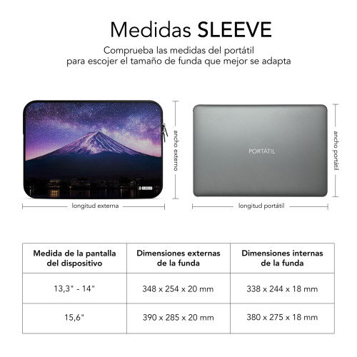 Subblim Trendy Sleeve Neo Mountain 13,3-14 pulgadas