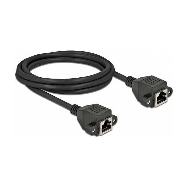 DeLOCK Cable de extensión de red Cat.6A S/FTP RJ45 hembra a RJ45 hembra 2 m negro DeLOCK Cable de extensión de red Cat.6A S/FTP RJ45 hembra a RJ45 hembra 2 m negro