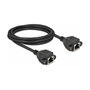 DeLOCK Cable de extensión de red Cat.6A S/FTP RJ45 hembra a RJ45 hembra 2 m negro