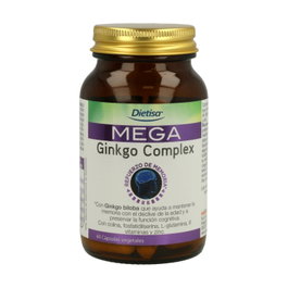 Dietisa Mega Ginkgo Complex 60 Cápsulas, Suplemento para Memoria y Concentración