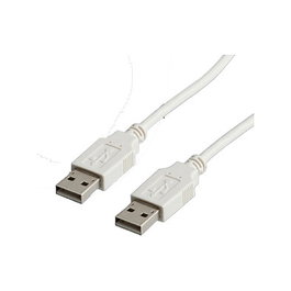 VALUE Cable USB 2.0 Tipo A-A Macho/Macho 4.5m Blanco
