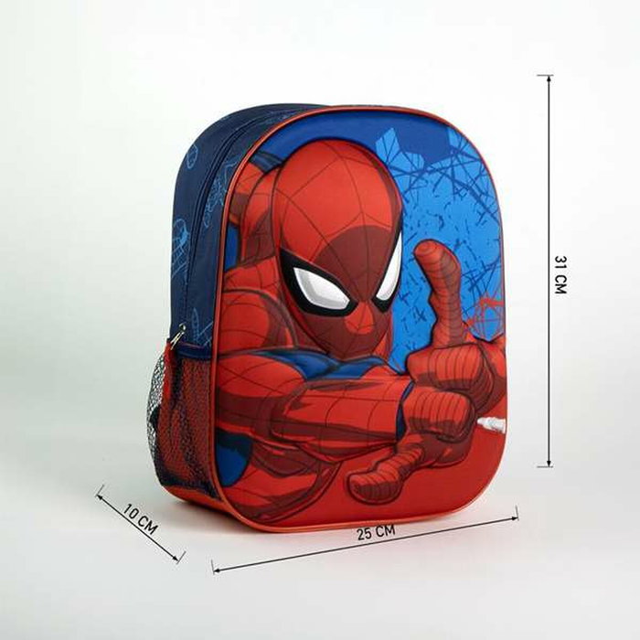 Cerdá Mochila Infantil 3D Spiderman Marvel Azul