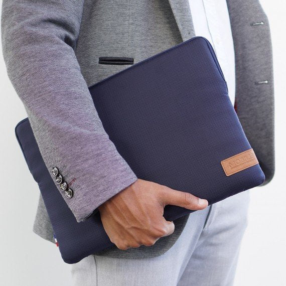 Mobilis 069001 Funda para MacBook Pro 13 y MacBook Pro 14 de 14" (35,6 cm) - Azul - Nylon - Resistente a Golpes y Rayones