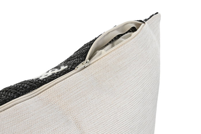 DKD Home Decor Cojin Shabby Negro Blanco 42x42x15 cm DKD Home Decor Cojin Shabby Negro Blanco 42x42x15 cm