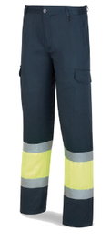 Pantalon Tergal Pantalón de alta visibilidad Amarillo y azul 60=388PFXYA60