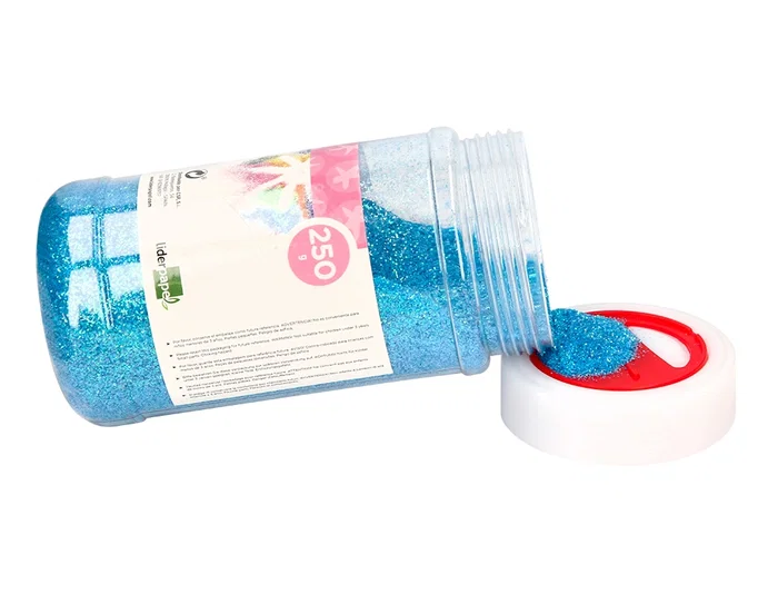 Liderpapel Purpurina Fantasía Colores Metalizados Pasteles Surtidos Bote 250 gr