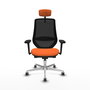 PIQUERAS Y CRESPO Silla de oficina Mardos con mecanismo Sincro/Traslack Naranja y Negro
