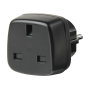 Brennenstuhl Adaptador de Viaje GB a Schuko Negro