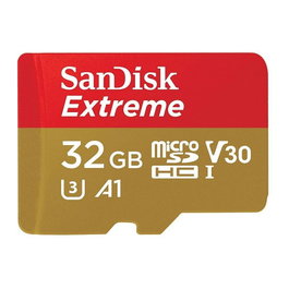 Sandisk Extreme Tarjeta MicroSDXC 32GB Clase 10 UHS-I U3 V30 Velocidad 100MB/s Lectura 90MB/s Escritura