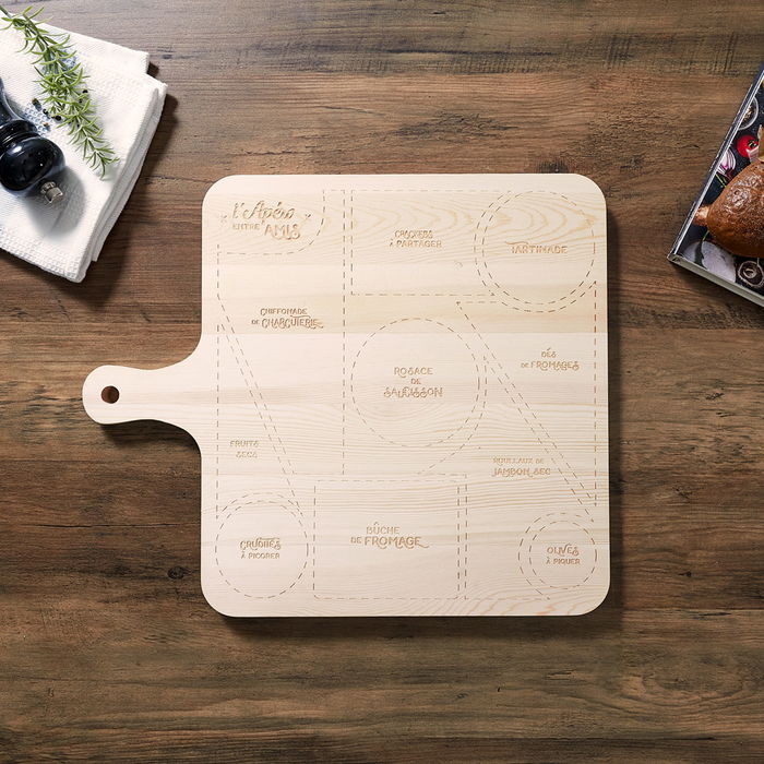 Cook Concept Tabla Servir Madera Bistrot Maderas Varias 44x37 cm