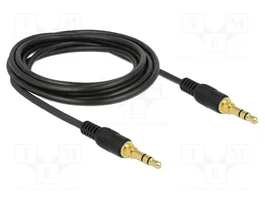 DeLOCK 85551 Cable de audio de 3,5 mm macho a macho, 3 m, Negro