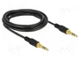 DeLOCK 85551 Cable de audio de 3,5 mm macho a macho, 3 m, Negro