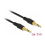 DeLOCK Cable de Audio 3,5 mm 3 Pin Macho a Macho 3 m Negro