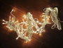 DKD Home Decor Cortina de Luces LED Amarillas 100x100 cm con 100 Bombillas