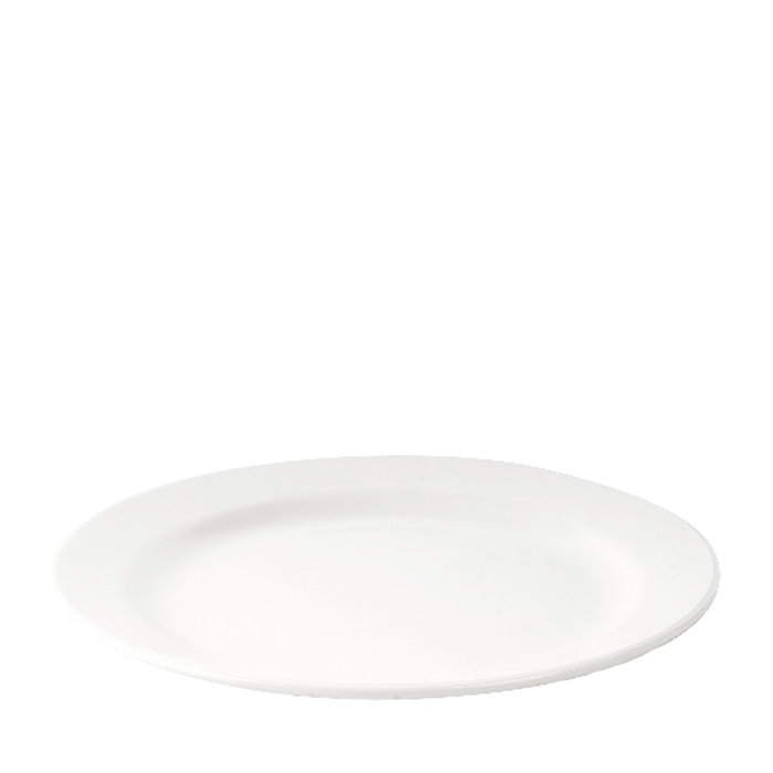 AMC Plato Llano de Policarbonato, Blanco, Diámetro 17 cm, Plato plano para vajilla (Set de 50)