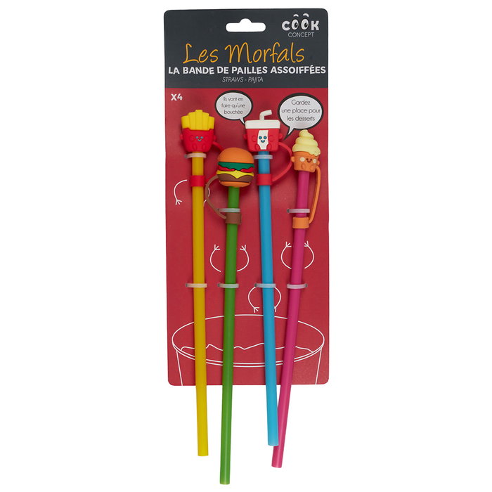 Cook Concept Pajitas Decorativo Comida Rápida Colección Ludique Plástico