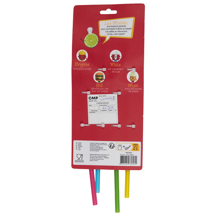 Cook Concept Pajitas Decorativo Comida Rápida Colección Ludique Plástico