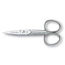 Tres Claveles Tijera Uñas Recta 4.5" Acero Carbono Forjado en Caliente 11.5 cm