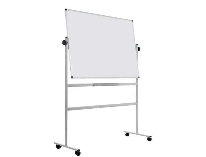 Q-connect Pizarra Blanca Doble Cara Melamina 120x90 cm Giratoria Marco Aluminio