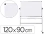 Q-connect Pizarra Blanca Doble Cara Melamina 120x90 cm Giratoria Marco Aluminio