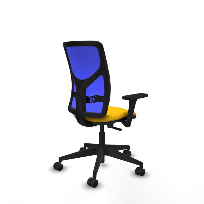 PIQUERAS Y CRESPO Silla de oficina Motilla con mecanismo Sincro, Amarillo y Azul PIQUERAS Y CRESPO Silla de oficina Motilla con mecanismo Sincro, Amarillo y Azul