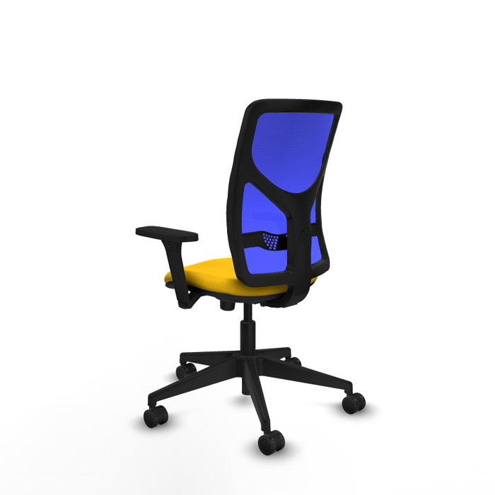 PIQUERAS Y CRESPO Silla de oficina Motilla con mecanismo Sincro, Amarillo y Azul PIQUERAS Y CRESPO Silla de oficina Motilla con mecanismo Sincro, Amarillo y Azul