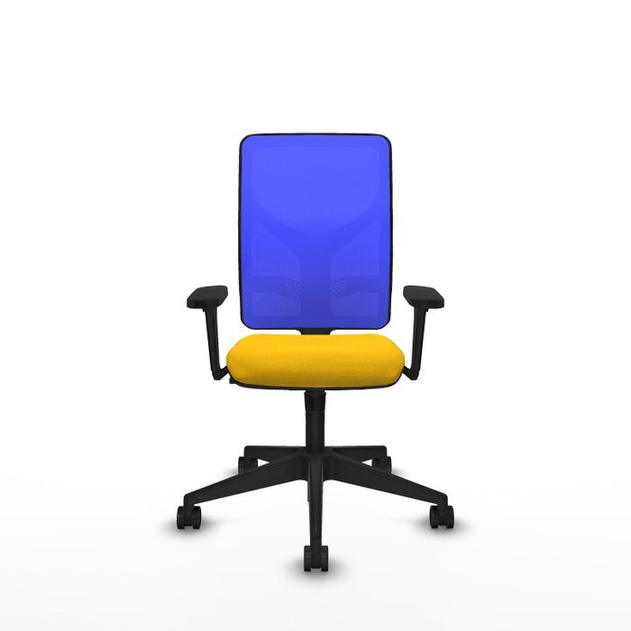 PIQUERAS Y CRESPO Silla de oficina Motilla con mecanismo Sincro, Amarillo y Azul PIQUERAS Y CRESPO Silla de oficina Motilla con mecanismo Sincro, Amarillo y Azul