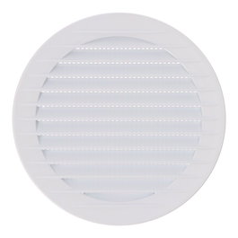 Edm Rejilla de Ventilación Redonda con Mosquitera Ø120mm ABS Blanca Empotrable