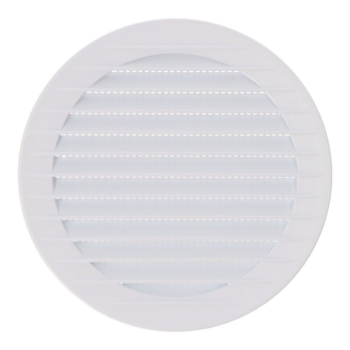 Edm Rejilla de Ventilación Redonda con Mosquitera Ø120mm ABS Blanca Empotrable Edm Rejilla de Ventilación Redonda con Mosquitera Ø120mm ABS Blanca Empotrable