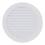 Edm Rejilla de Ventilación Redonda con Mosquitera Ø120mm ABS Blanca Empotrable