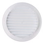 Edm Rejilla de Ventilación Redonda con Mosquitera Ø120mm ABS Blanca Empotrable