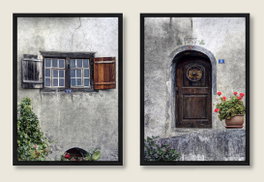 DKD Home Decor Cuadro Lienzo PS 50x2,8x70 Puerta Surtido de 2 unidades