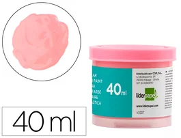 Liderpapel Témpera escolar rosa 40 ml pack de 5