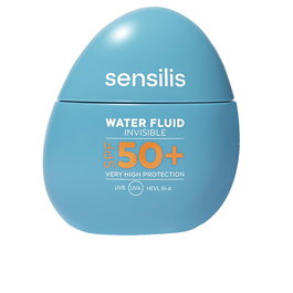 Sensilis WATERFLUID INVISIBLE Protector Solar Facial SPF50+ 40 ml - Fluido Acuoso Invisible para Piel Normal a Seca, UVA/UVB, Antiedad, con Ácido Hialurónico