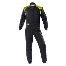 Omp Traje de Carreras First-S FIA 8856-2018 Antracita / Amarillo Fluo Talla 50