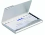 Durable Tarjetero de Aluminio para 20 Tarjetas de Visita, Plata
