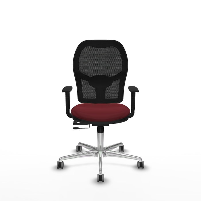 PIQUERAS Y CRESPO Silla de oficina Jorquera con mecanismo Sincro/Traslack, Granate y Negro PIQUERAS Y CRESPO Silla de oficina Jorquera con mecanismo Sincro/Traslack, Granate y Negro