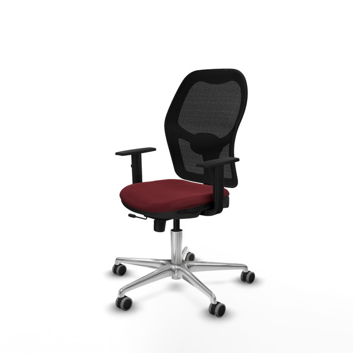 PIQUERAS Y CRESPO Silla de oficina Jorquera con mecanismo Sincro/Traslack, Granate y Negro PIQUERAS Y CRESPO Silla de oficina Jorquera con mecanismo Sincro/Traslack, Granate y Negro