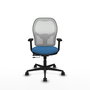 PIQUERAS Y CRESPO Silla de oficina Jorquera con mecanismo Sincro/Traslack Azul claro y Blanco
