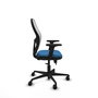 PIQUERAS Y CRESPO Silla de oficina Jorquera con mecanismo Sincro/Traslack Azul claro y Blanco