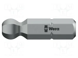 WERA Punta de destornillador hexagonal esférica HEX 6mm 1/4 pulgadas