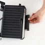 Taurus MyGrill Legend 968146000 Grill Eléctrico de Contacto y Plancha, 1000W, Apertura 180º, Placas Antiadherentes, Bandeja Recogegrasas Extraíble, Negro/Acero